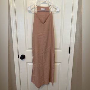 Linen Lux Pink Midi Linen Dress